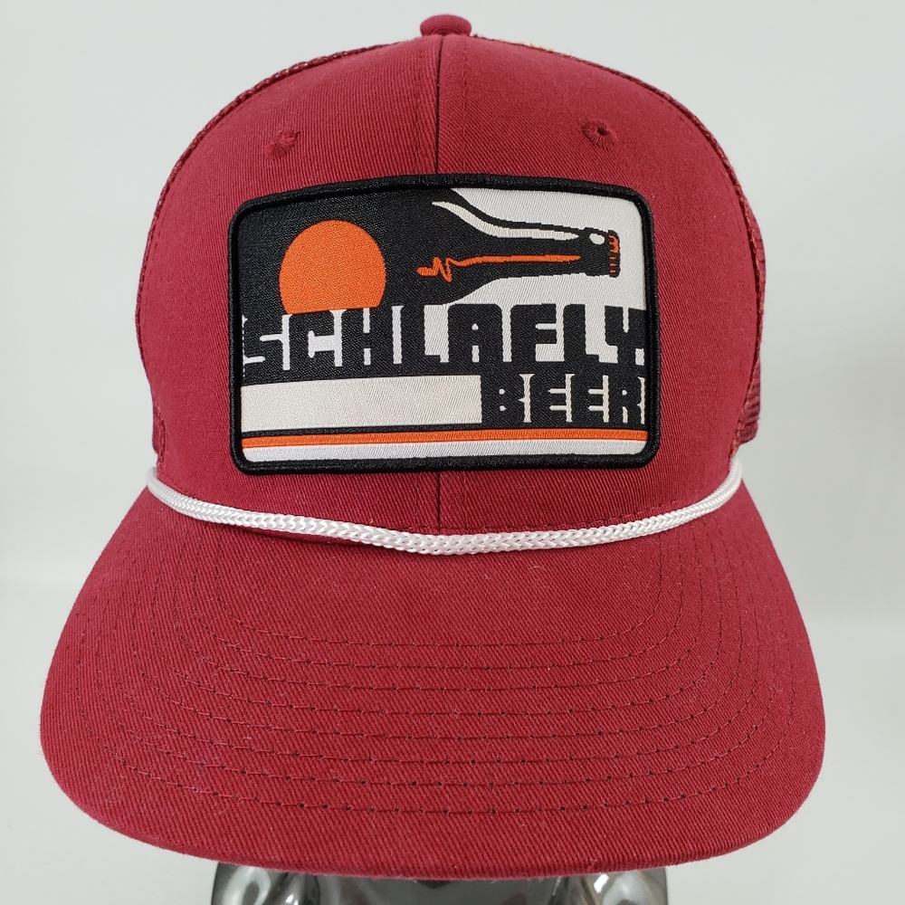 Schlafly Beer Red Cap Hat Mesh Snap Back